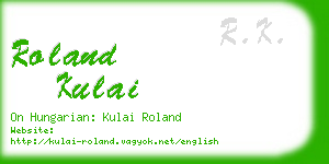roland kulai business card